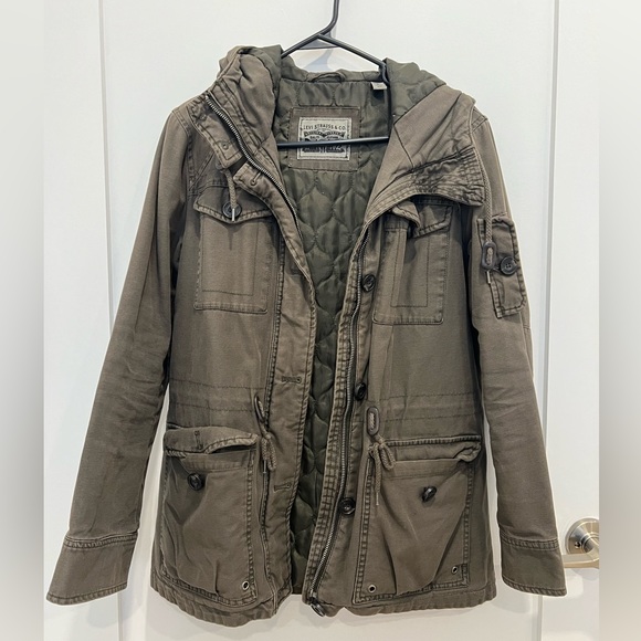 Levi Strauss hooded midweight anorak jacket - Picture 4 of 7